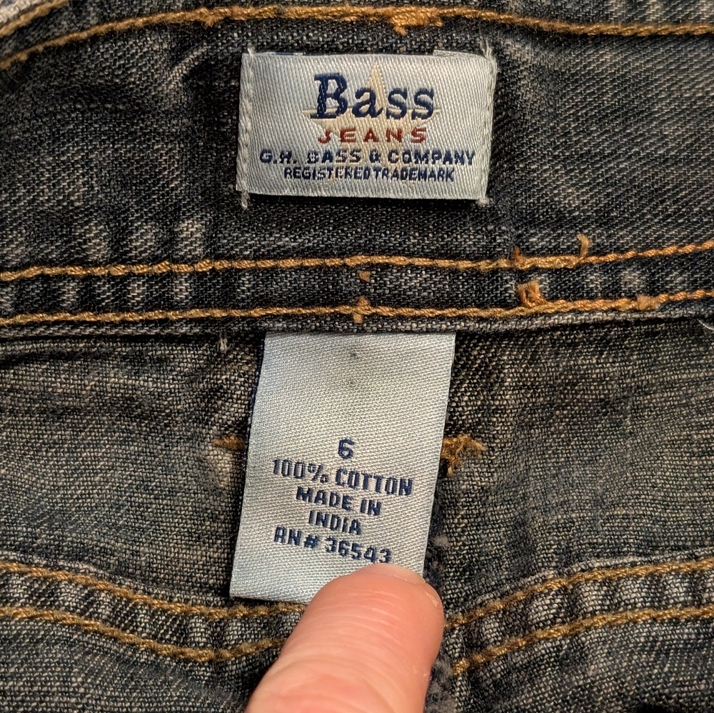 Bass Jeans Knee-Length Denim Utility Skirt – Size 6 – Dark Wash - Picture 11 of 14